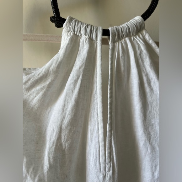 Three Graces London Karla leather-trimmed linen-voile jumpsuit - Picture 9 of 16